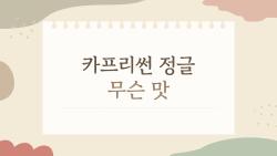 카프리썬 정글 무슨 맛, 아이들 중독시킨 그 오묘함
