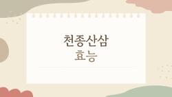 천종산삼 효능, 이것만 알고 먹으면 10년 젊어지는 이유