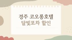 경주 코오롱호텔 달빛포차 할인, 이 패키지 하나로 술값 거의 공짜? 속초로 떠나는 밤 꽃집 분위기