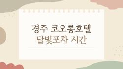경주 코오롱호텔 달빛포차 시간, 웨이팅 없이 즐기는 의외의 꿀팁은 따로 있었다