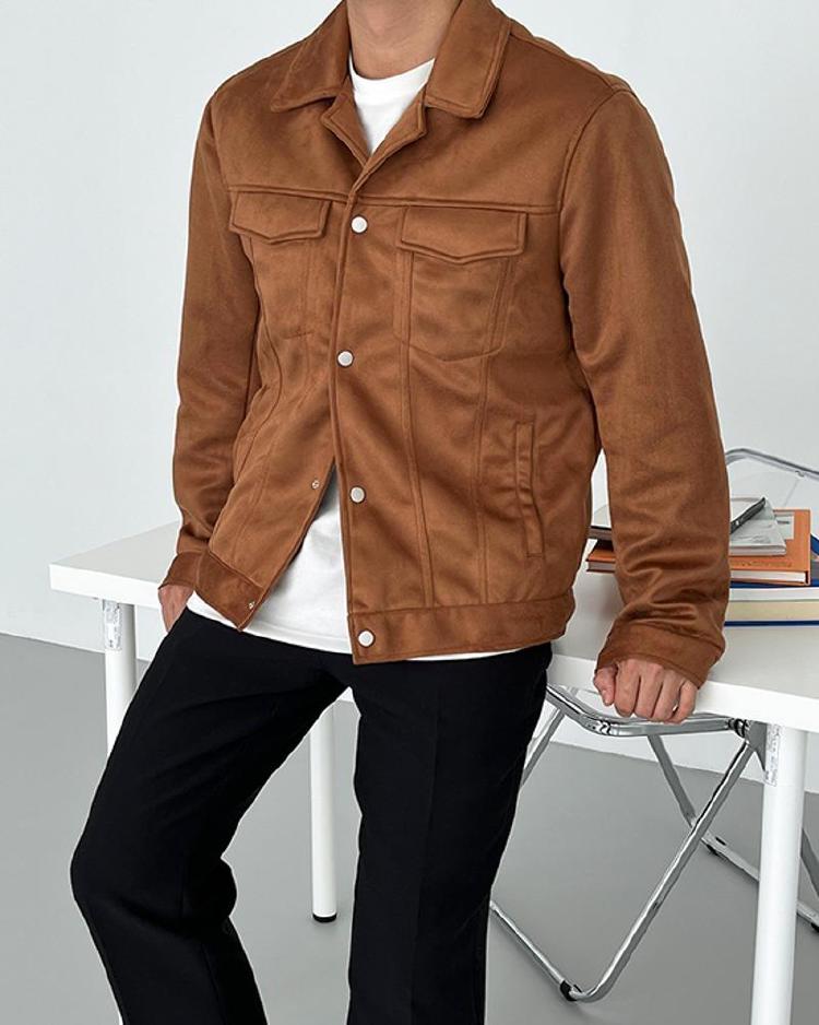 스웨이드 트러커 자켓