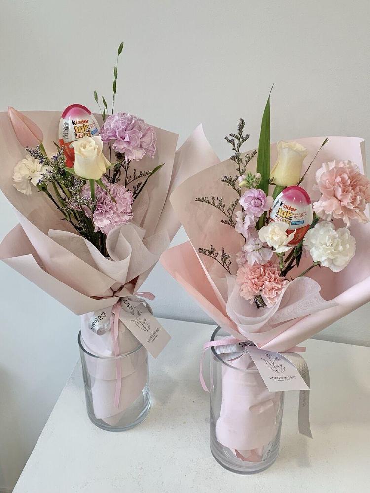 킨더조이 꽃다발 만들기 포장방법, 아이 눈 반짝이는 10분 마법 변신