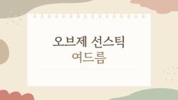 오브제 선스틱 여드름 걱정 끝! 유분 잡는 기름종이 마법