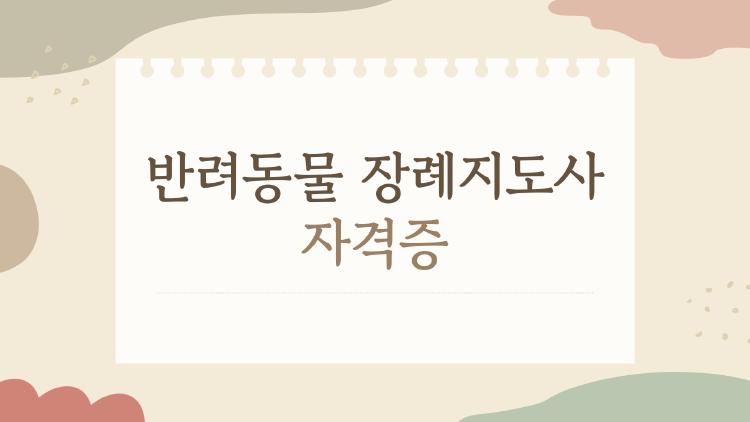 반려동물 장례지도사 자격증 왜 2026년에 다들 도전하나