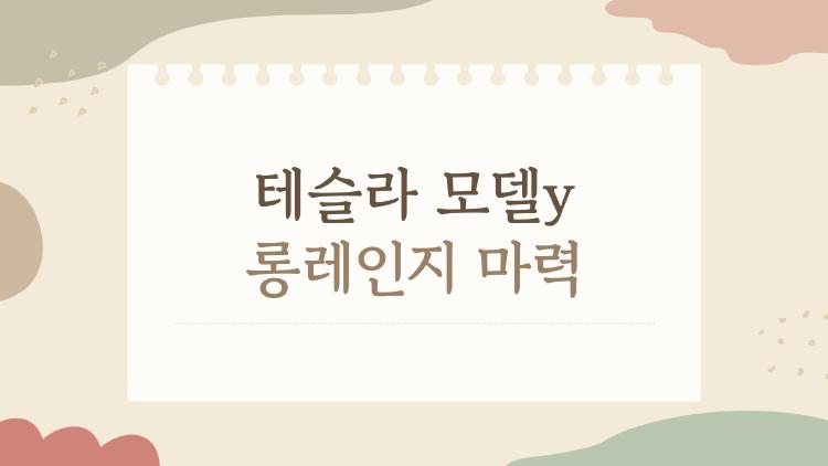테슬라 모델y 롱레인지 마력