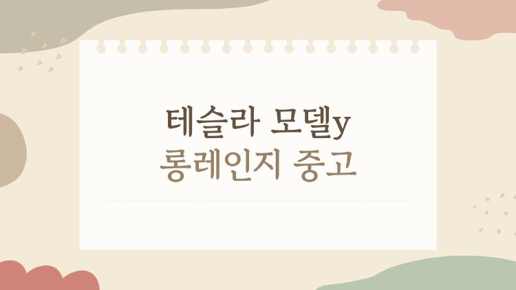 테슬라 모델y 롱레인지 중고, 지금 사도 될까? 가격과 실주행거리, 중고 구매 꿀팁까지