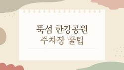 뚝섬 한강공원 주차장 꿀팁, 주말 만차 피하는 비밀 시간대 공개