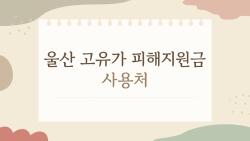 울산 고유가 피해지원금 사용처 완전 정리, 60만원 날리지 마세요